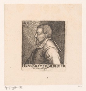 Portret van Hans Kremer op 41-jarige leeftijd