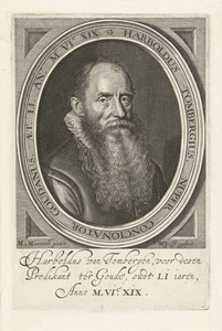 Portret van Harboldus Tombergius op 51-jarige leeftijd