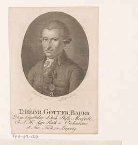 Portret van Heinrich Gottfried Bauer