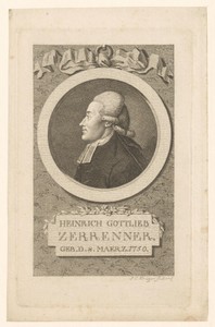 Portret van Heinrich Gottlieb Zerrenner