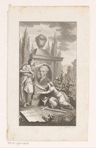 Portret van Heinrich Sander in allegorische setting