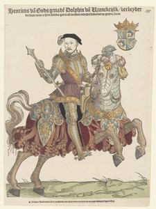 Portret van Hendrik II van Frankrijk te paard