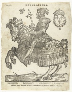 Portret van Hendrik II van Frankrijk te paard