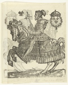 Portret van Hendrik II van Frankrijk te paard