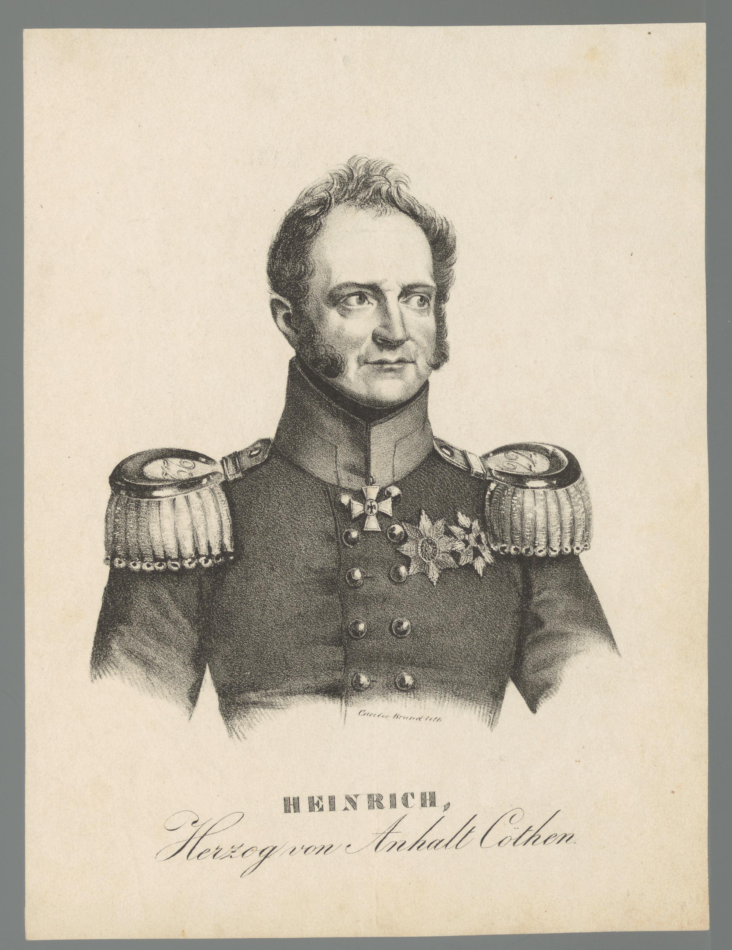 Portret van Hendrik van Anhalt-Köthen by Cäcilie Brandt