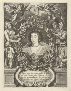 Portret van Henrietta Maria van Bourbon, koningin van Engeland