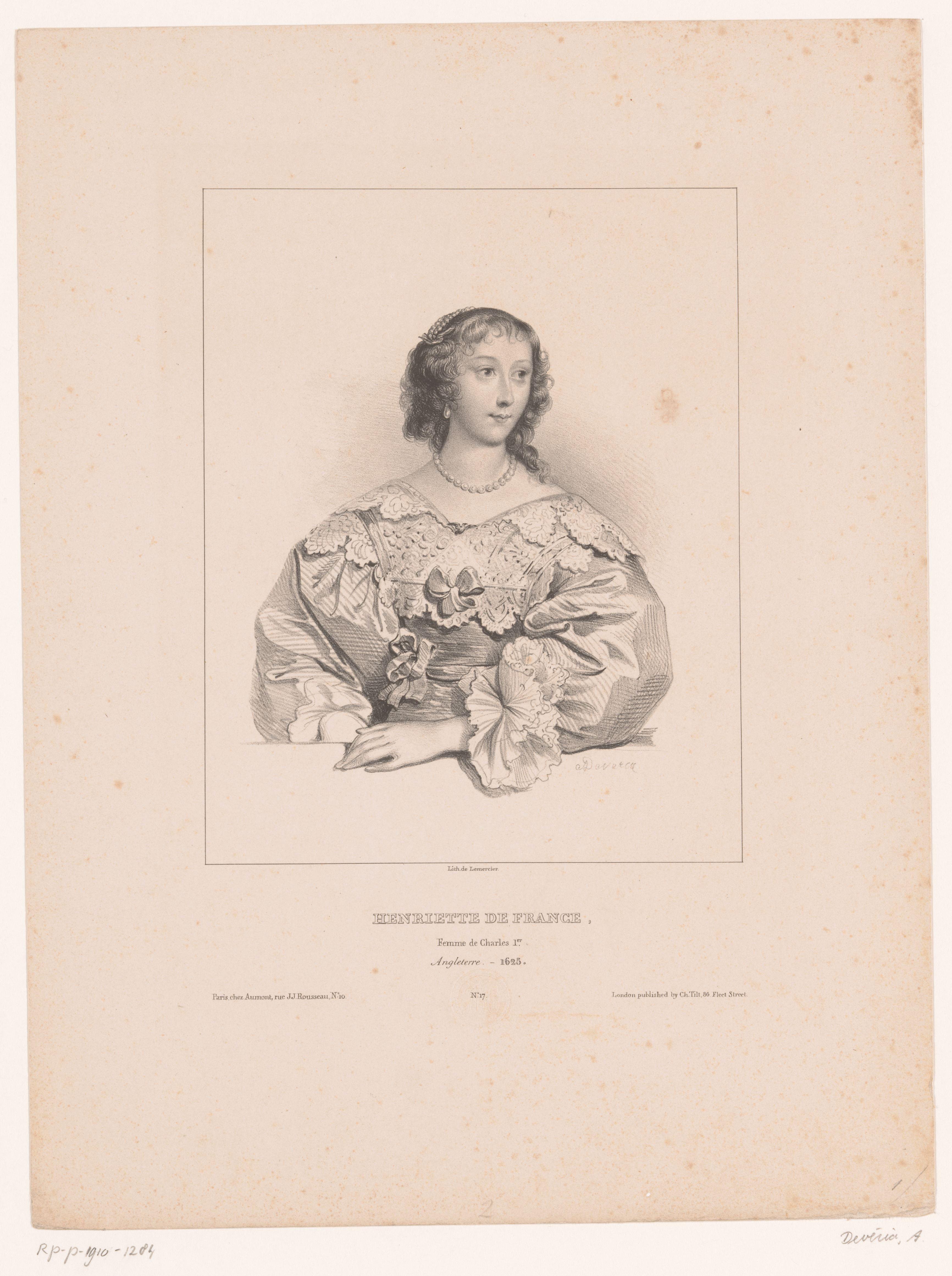 Portret van Henriëtta Maria van Frankrijk by Achille Devéria
