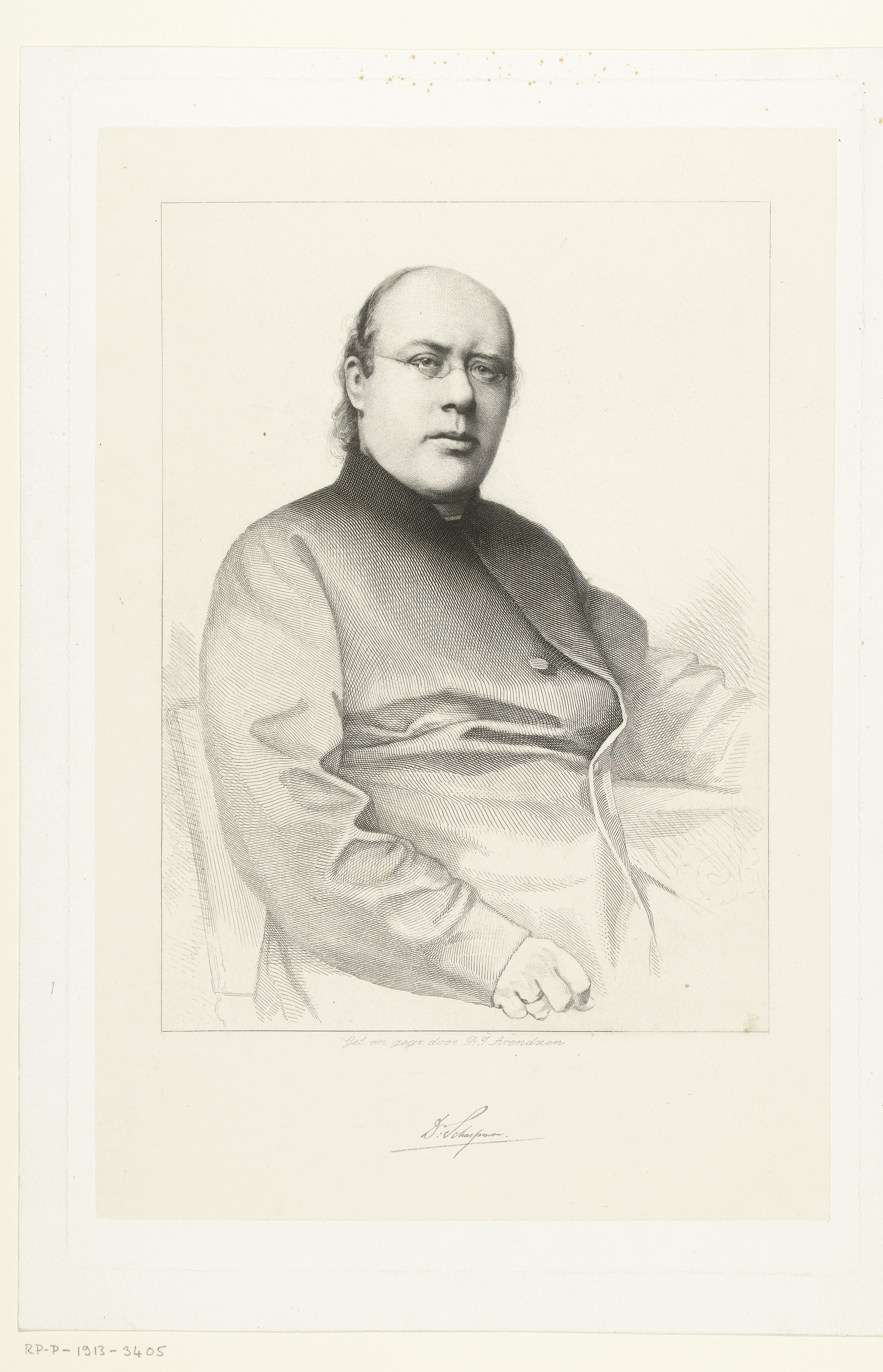 Portret van Herman Johannes Aloysius Maria Schaepman by Petrus Johannes Arendzen