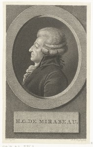 Portret van Honoré-Gabriel de Riqueti graaf van Mirabeau