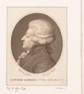 Portret van Honoré Gabriel de Riquetti, Comte de Mirabeau