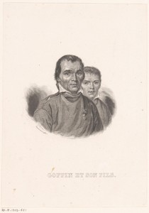 Portret van Hubert Goffin met zijn zoon