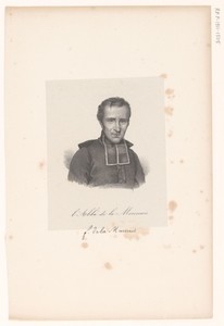 Portret van Hugues-Félicité Robert de Lamennais