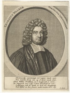Portret van Ierse Anglicaanse geestelijke George Walker