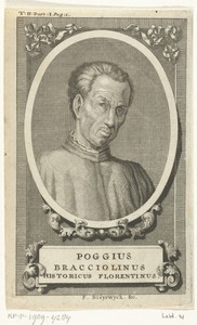 Portret van Italiaanse humanist Gian Francesco Poggius Bracciolinus