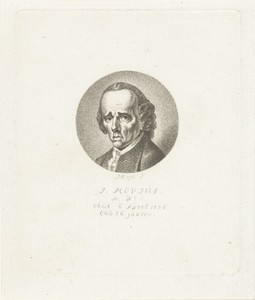 Portret van J. Hovius op 16-jarige leeftijd