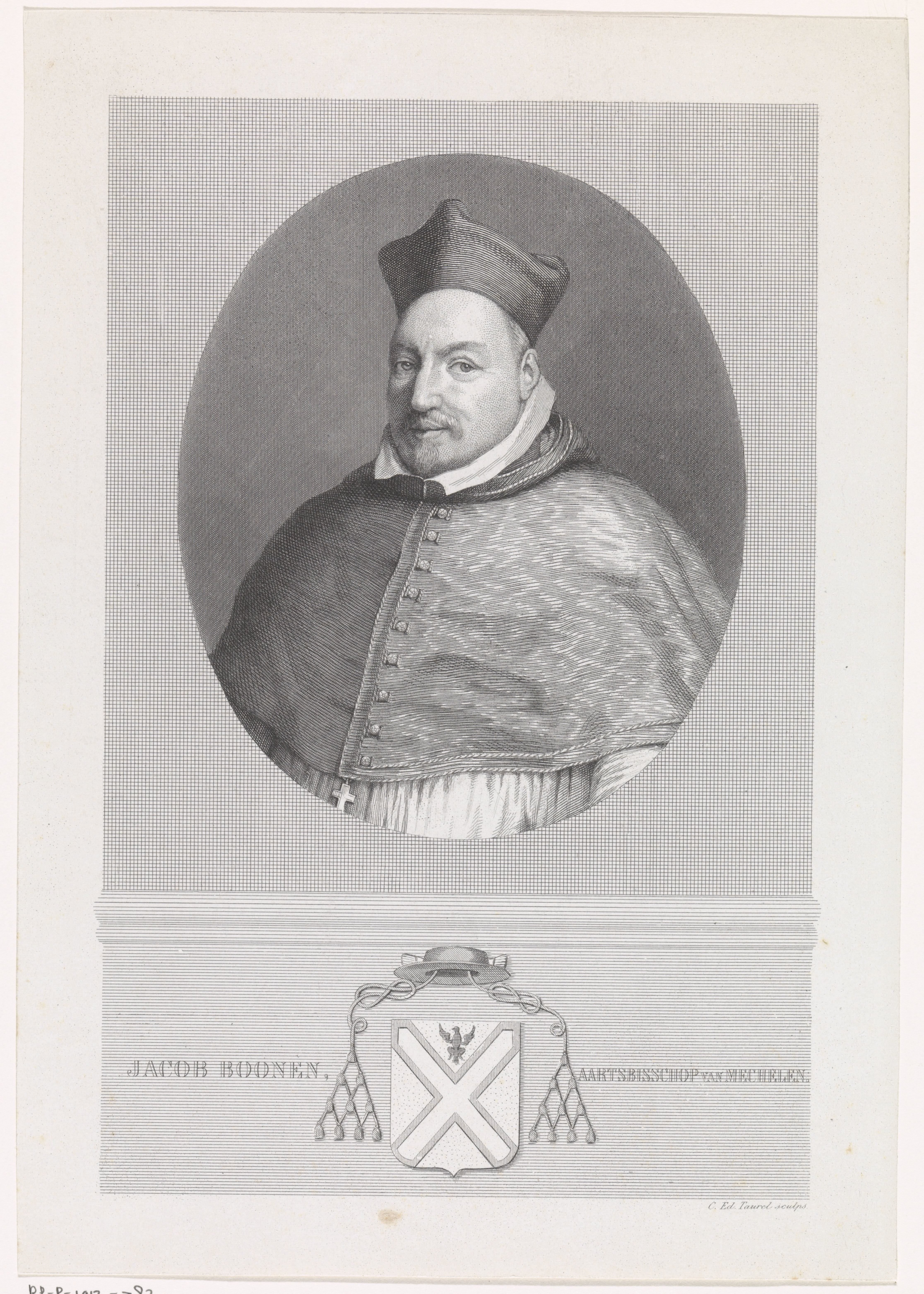 Portret van Jacob Boonen, aartsbisschop van Mechelen by Edouard Taurel