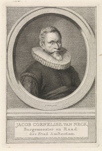 Portret van Jacob Cornelisz Banjaert, genaamd Van Neck