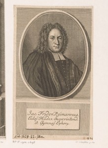 Portret van Jacob Friedrich Reimmann