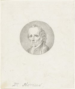 Portret van Jacobus Hovius op 61-jarige leeftijd