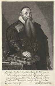 Portret van Jacobus Trigland op 53-jarige leeftijd