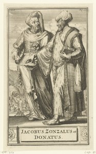 Portret van Jacobus Zonzalus en Donatus