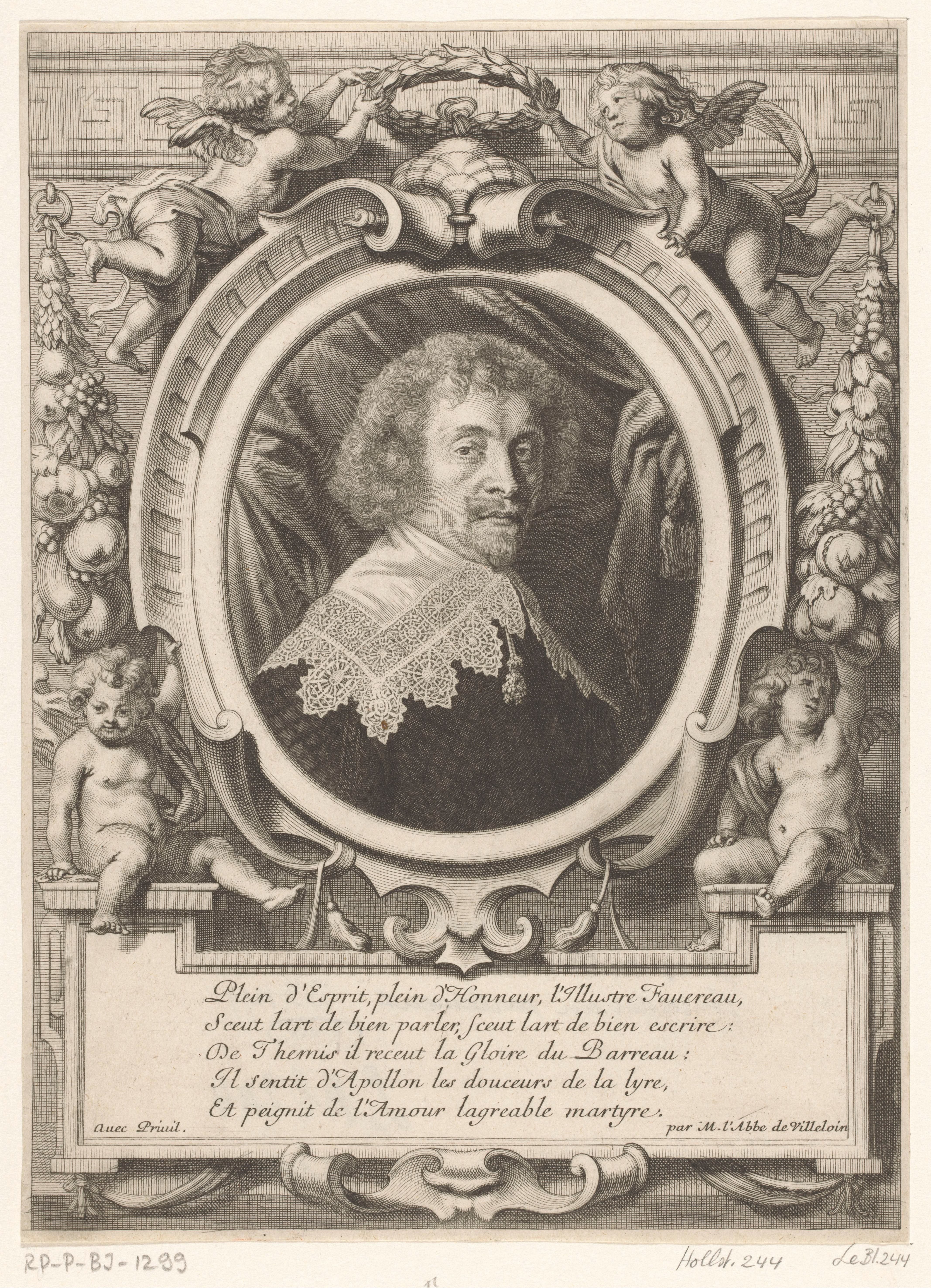 Portret van Jacques Favereau by Cornelis Bloemaert (II)