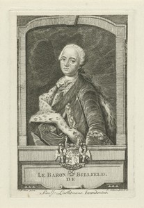 Portret van Jakob Friedrich van Bielfeld
