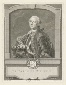 Portret van Jakob Friedrich van Bielfeld