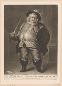 Portret van James Quin als John Falstaff