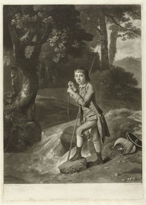 Portret van James Sayer op dertienjarige leeftijd
