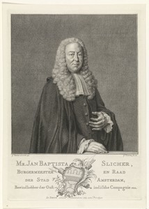 Portret van Jan Baptista Slicher
