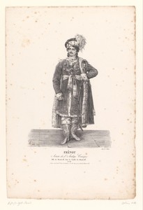 Portret van Jean d'Audeville Frésnoy als Menzicoff in de tragedie La famille de Menzicoff