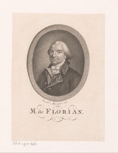 Portret van Jean-Pierre Claris de Florian
