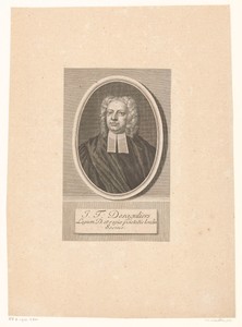 Portret van Jean-Théophile Desaguliers