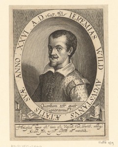 Portret van Jeremias Wild op 26-jarige leeftijd