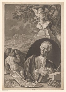 Portret van Joachim Franz Beich op 80-jarige leeftijd