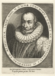 Portret van Joachim graaf van Ortenberg op 69 jarige leeftijd