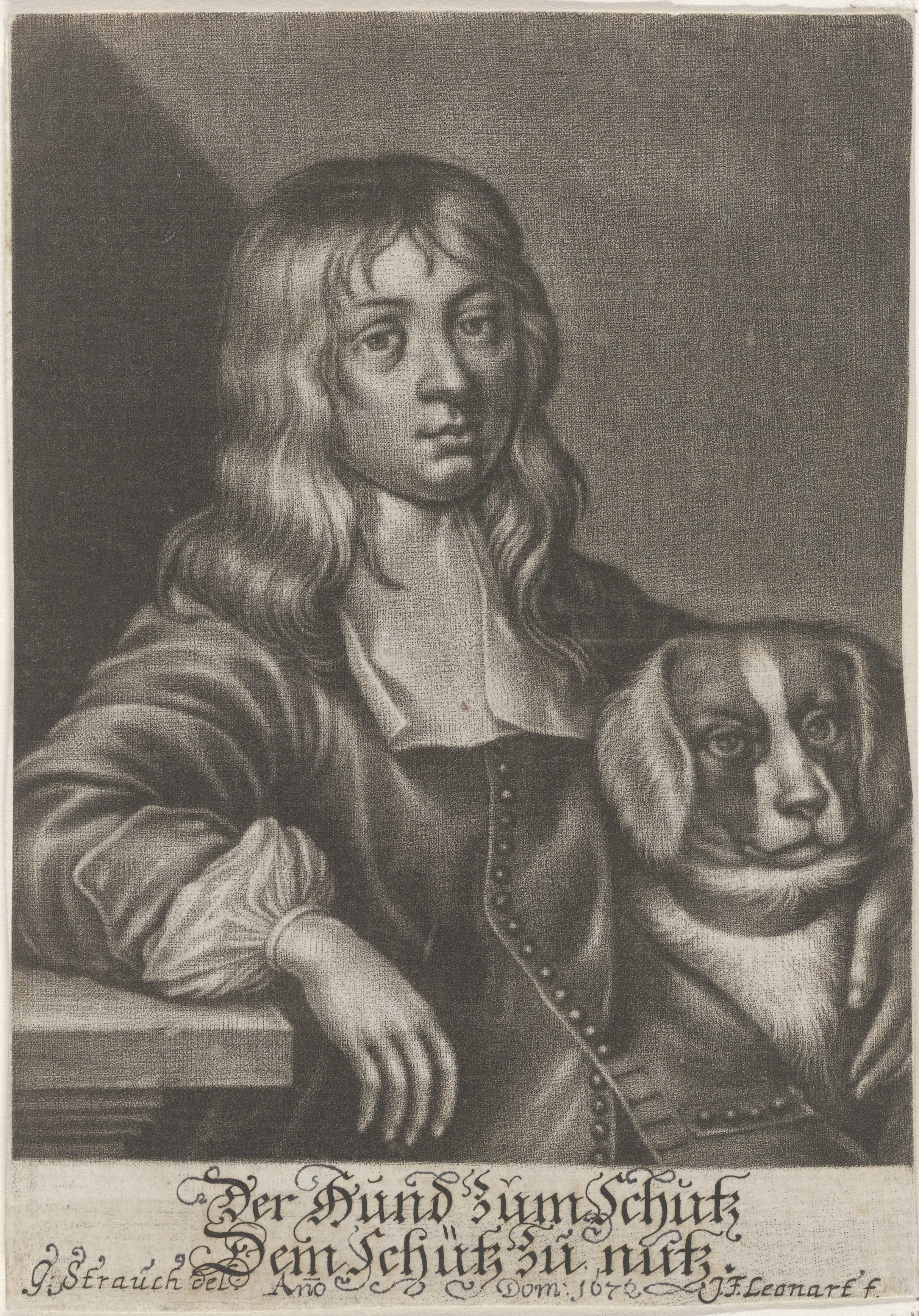 Portret van Joh. Baltas. Schütz by Johann Friedrich Leonard