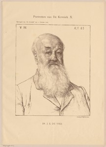 Portret van Johan Eliza de Vrij op 83-jarige leeftijd