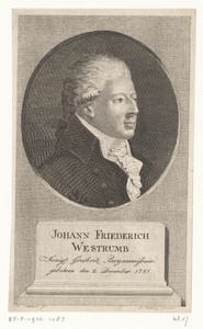Portret van Johan Friederich Westrumb