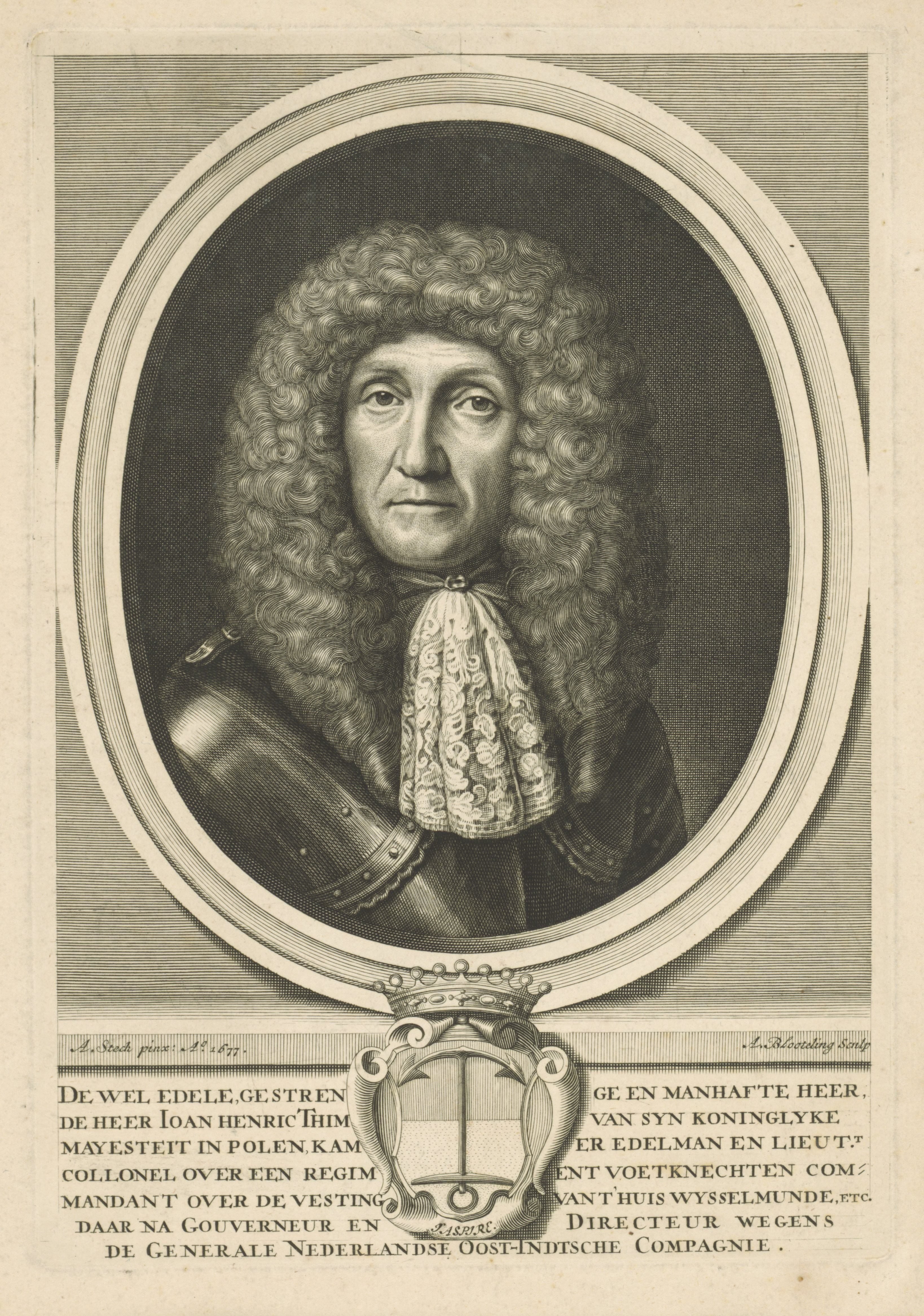 Portret van Johan Henrik Thim by Abraham Bloteling