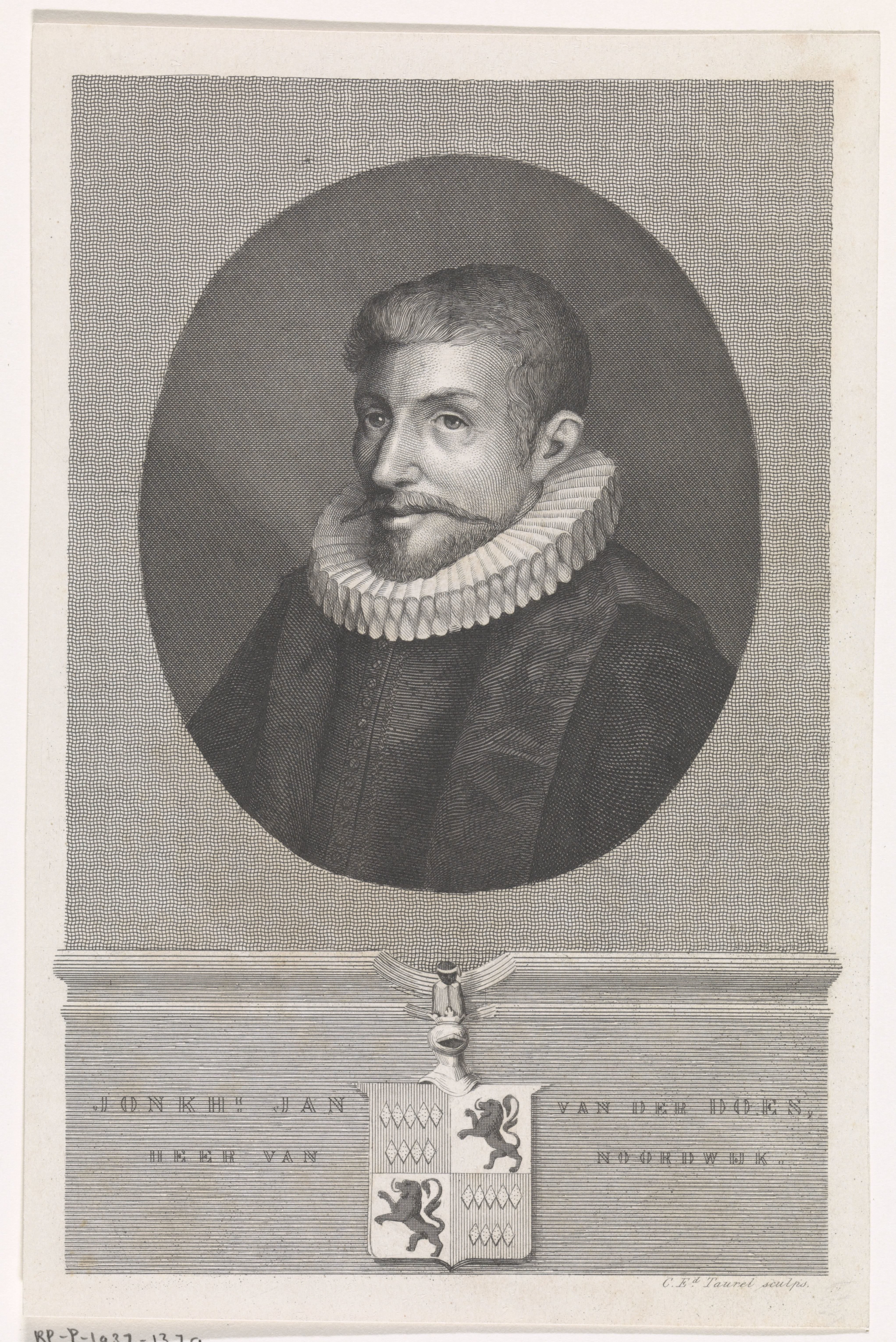 Portret van Johan van der Does, heer van Noordwijk by Edouard Taurel