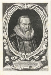 Portret van Johan van Oldenbarnevelt op 70-jarige leeftijd