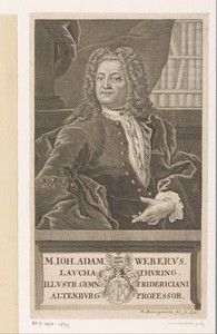 Portret van Johann Abraham Weber