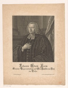 Portret van Johann Adam Löw
