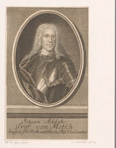 Portret van Johann Adolph, Reichsgraf von Metsch