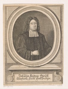 Portret van Johann Andreas Gleich