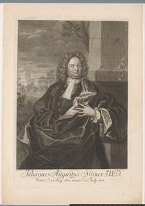 Portret van Johann August Sinner