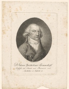 Portret van Johann Bartholomäus Trommsdorff