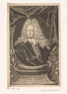 Portret van Johann Burchard Mencke